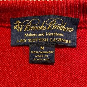 Red Brooks brothers cashmere sweater